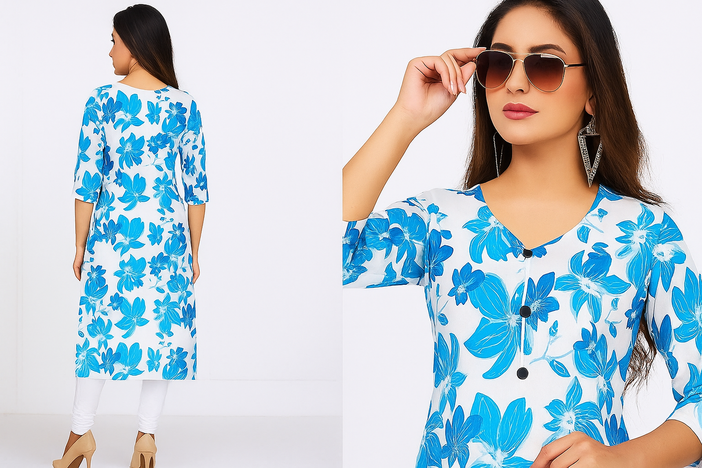 Graceful in Khadi – Zivora’s Timeless Kurti Set