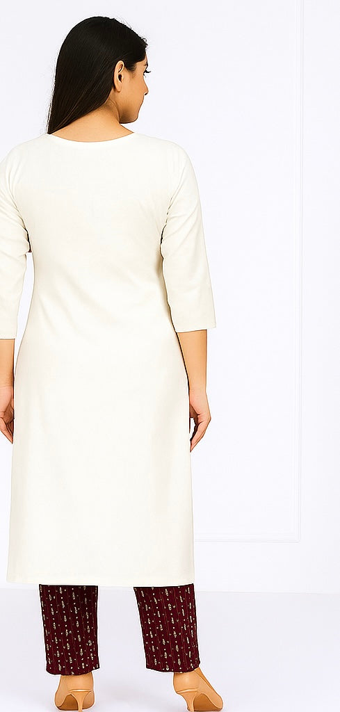 Tradition Meets Comfort – Khadi Kurti Set by Zivora